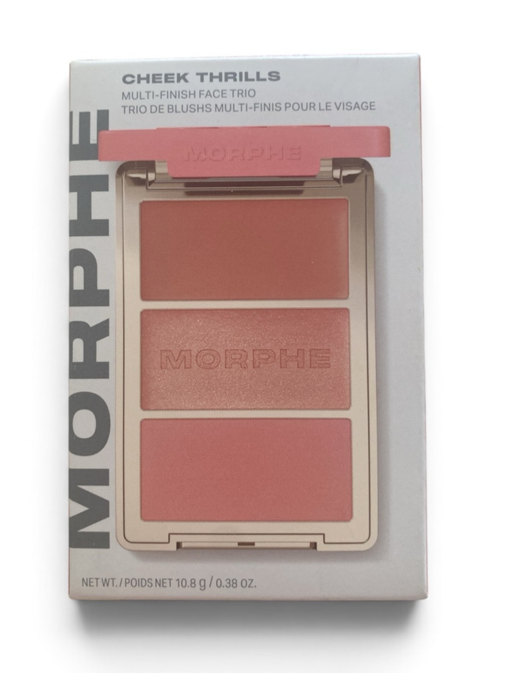 Morphe Cheek Thrills Trio - Warm Peach, Shimmer Peach, Soft Pink